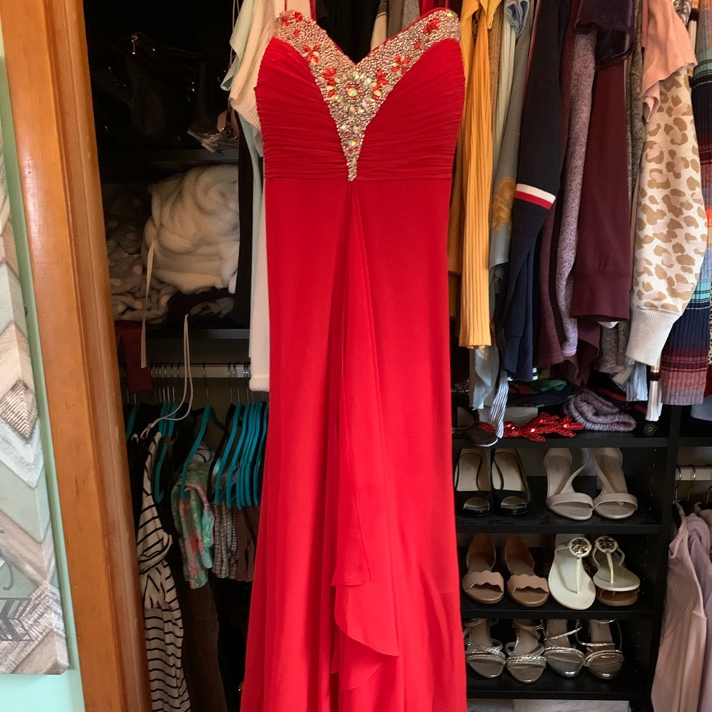 red WORN ONCE prom dress